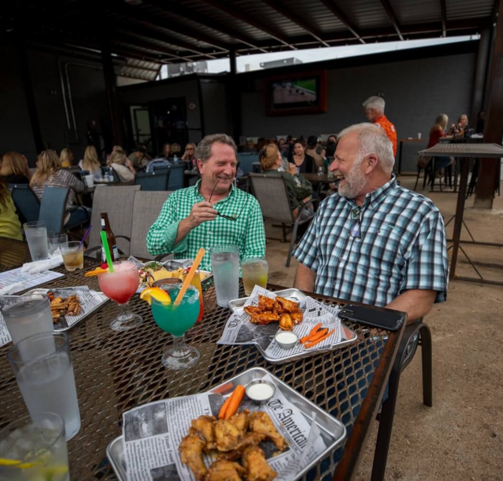 Patio at the Blonde Bombshell in Denison